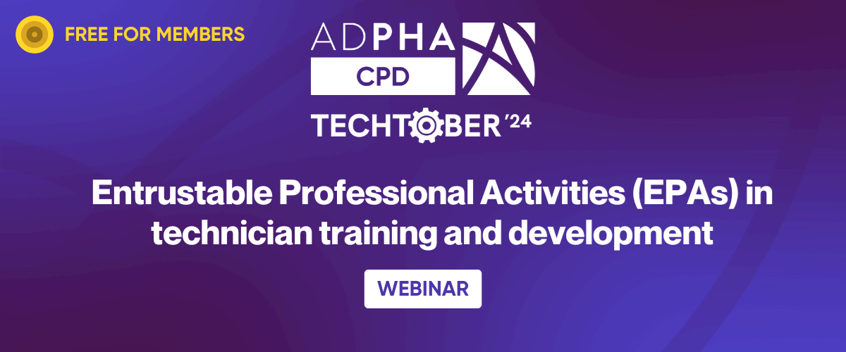 TechTober webinar series | Entrustable Professional Activities (EPAs) in technician training and development